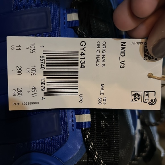 NEW - Adidas NMD V3 Royal Blue Crystal White - Men’s 11 No Box Never Worn - Picture 7 of 7